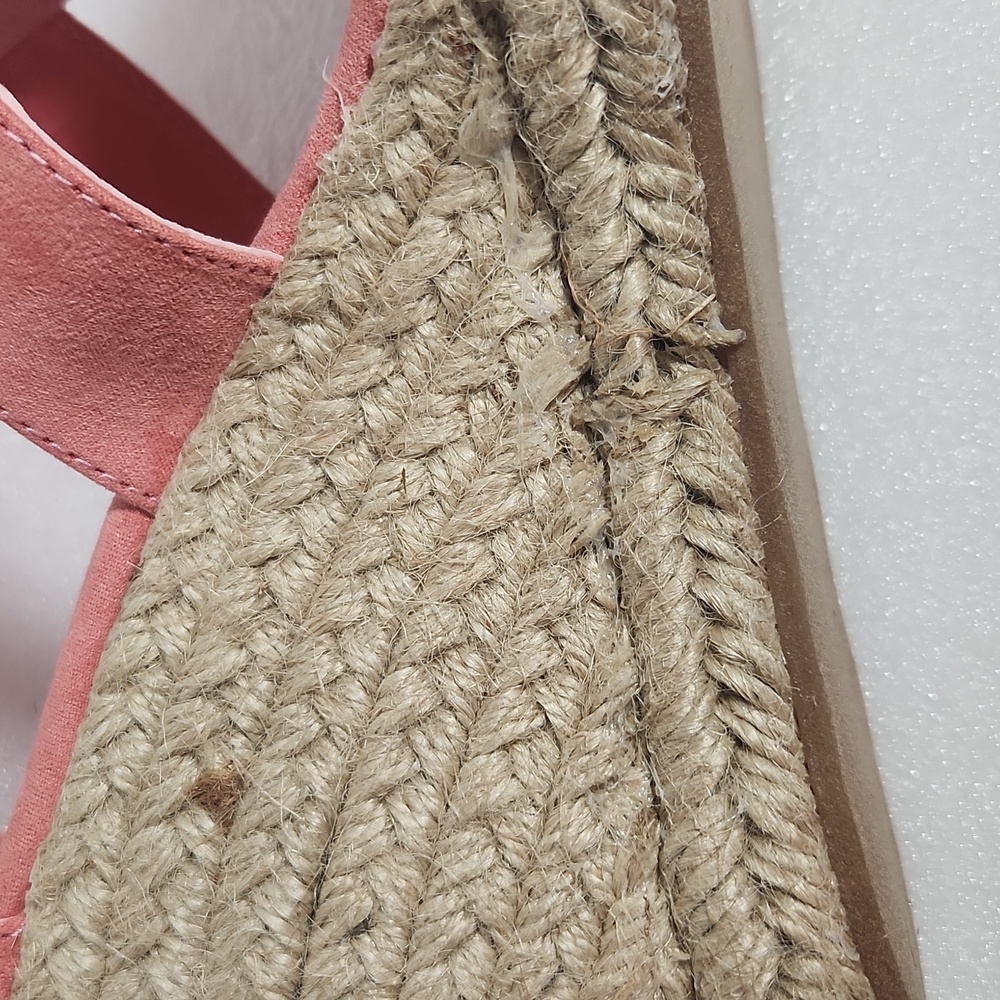 Coral Wedge Sandals Just Fab "Karsey" New In Box size 8 Rope Heel - Picture 11 of 15